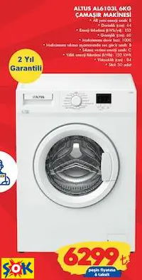 ALTUS AL6103L 6KG ÇAMAŞIR MAKİNESİ